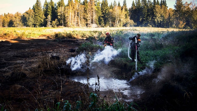 peat fire in Russia